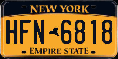 NY license plate HFN6818