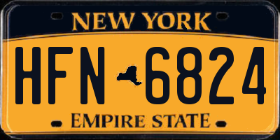 NY license plate HFN6824