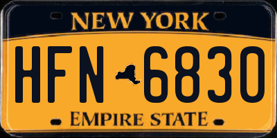 NY license plate HFN6830