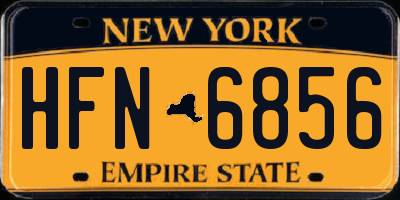NY license plate HFN6856