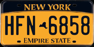 NY license plate HFN6858