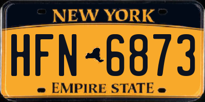 NY license plate HFN6873