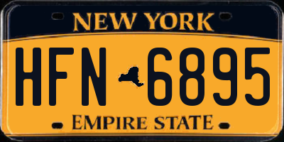 NY license plate HFN6895