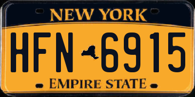 NY license plate HFN6915