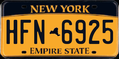 NY license plate HFN6925