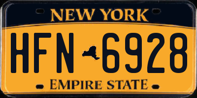 NY license plate HFN6928