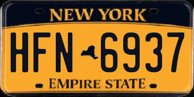 NY license plate HFN6937