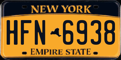 NY license plate HFN6938