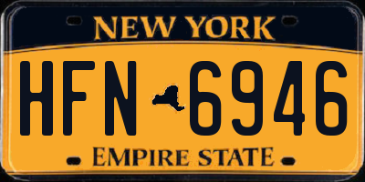 NY license plate HFN6946