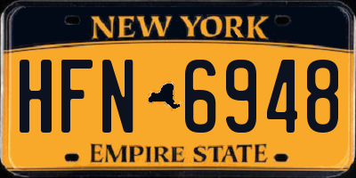 NY license plate HFN6948