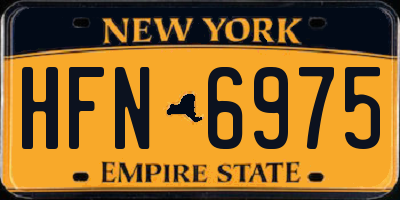 NY license plate HFN6975