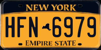 NY license plate HFN6979
