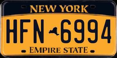 NY license plate HFN6994