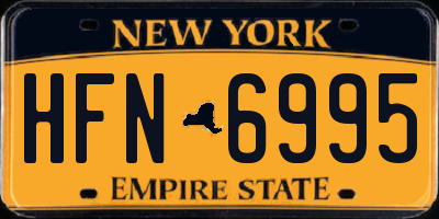 NY license plate HFN6995