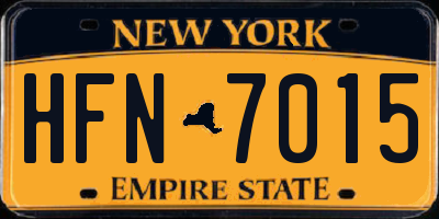 NY license plate HFN7015