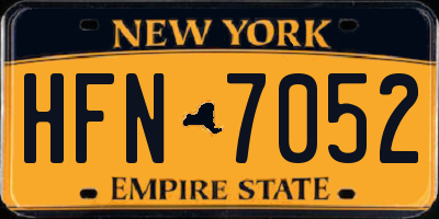 NY license plate HFN7052