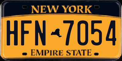 NY license plate HFN7054