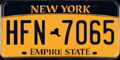 NY license plate HFN7065