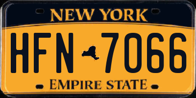 NY license plate HFN7066