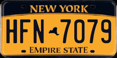 NY license plate HFN7079