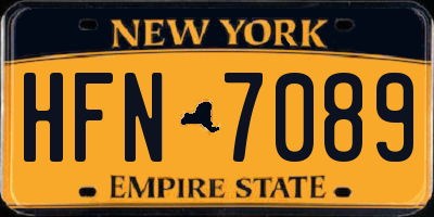 NY license plate HFN7089
