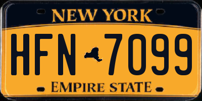 NY license plate HFN7099