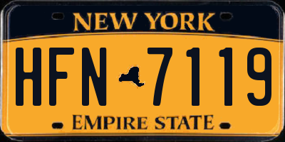 NY license plate HFN7119
