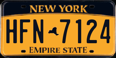 NY license plate HFN7124