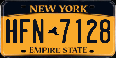 NY license plate HFN7128