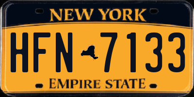 NY license plate HFN7133