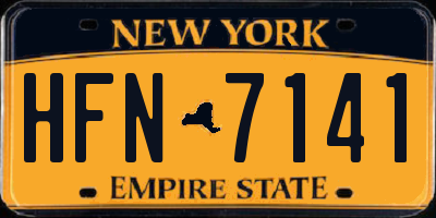 NY license plate HFN7141