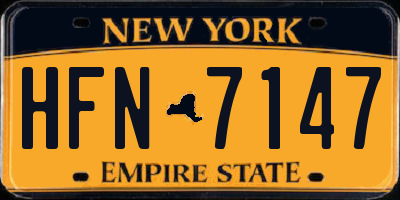 NY license plate HFN7147