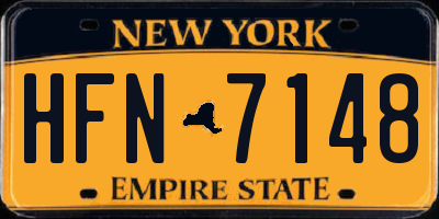 NY license plate HFN7148