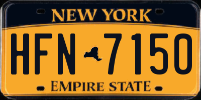 NY license plate HFN7150