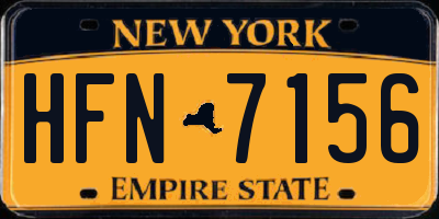 NY license plate HFN7156
