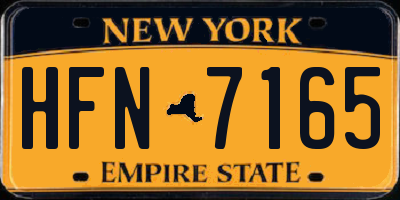 NY license plate HFN7165
