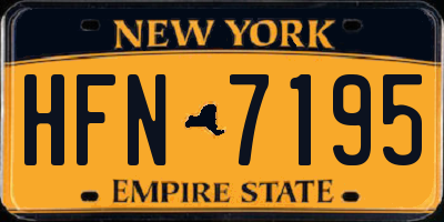 NY license plate HFN7195