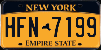 NY license plate HFN7199