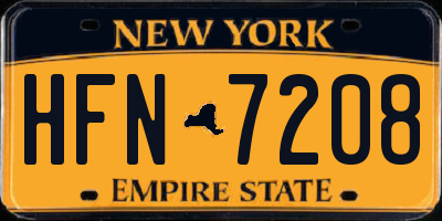 NY license plate HFN7208