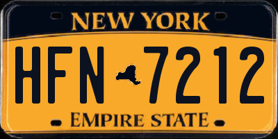 NY license plate HFN7212