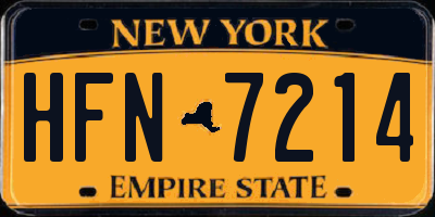 NY license plate HFN7214