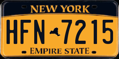 NY license plate HFN7215