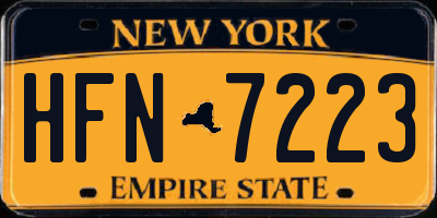 NY license plate HFN7223