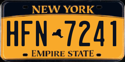 NY license plate HFN7241