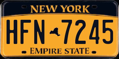 NY license plate HFN7245