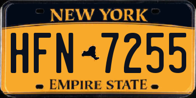 NY license plate HFN7255