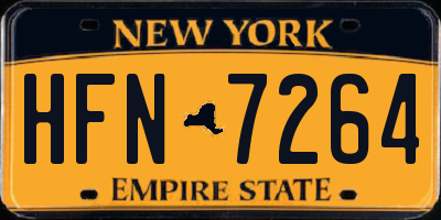 NY license plate HFN7264