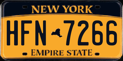 NY license plate HFN7266
