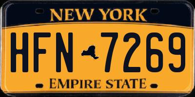 NY license plate HFN7269