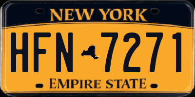 NY license plate HFN7271